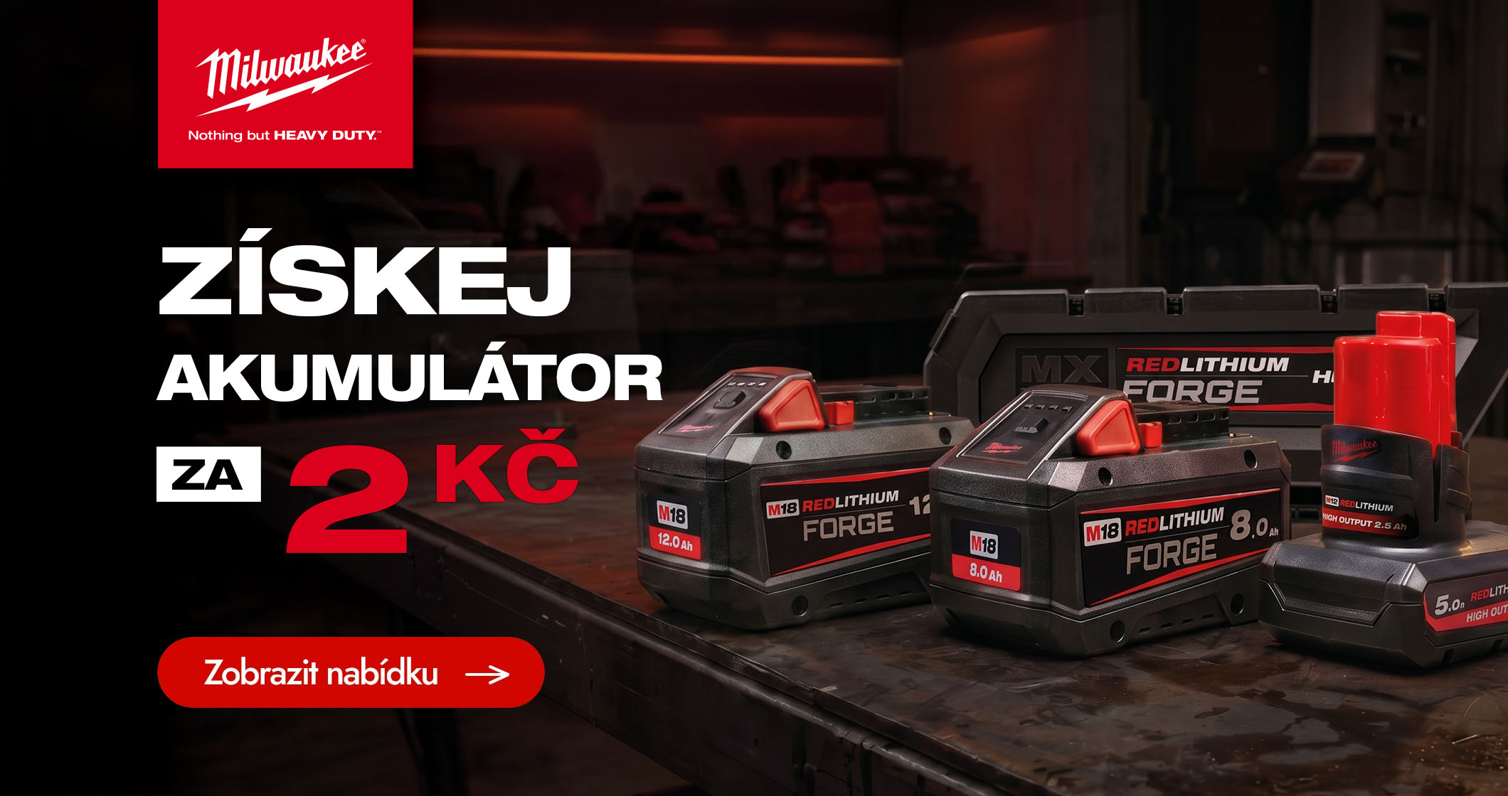 Milwaukee baterie za 2 kč